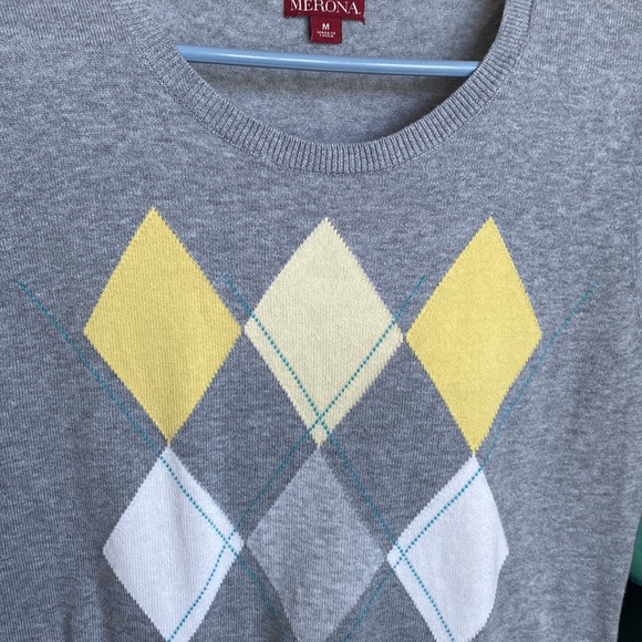 Short sleeve argyle sweater - Picture 2 of 2